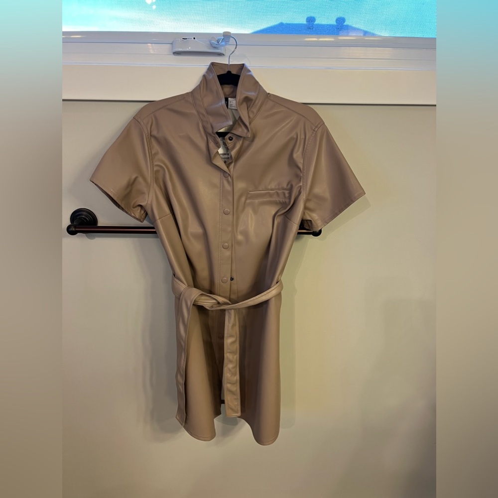 HM leather dress with belt